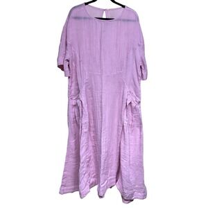 Free People Live Light Midi Dress Fragrant Lilac Dropped Relaxed Pockets Sz M